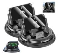 Genérico Car Phone Holder 360 Degree Rotation, Suitable for Car Navigation In Car Dashboard, Navigation Mount for Truck with Adjustable Anti-Slip Grip for Travel (2pcs)