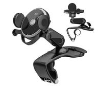Genérico Car Phone Holder, 360° Rotating Foldable Car Mount Stand for Smartphone GPS, Secure Windshield Clip Holder for Safe Driving, Ideal for Truck, SUV, Vehicle, Road Trip, Travel, Auto Use