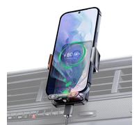 Genérico Car Phone Mount - Anti Slip Smartphone Cradle with Wireless Charging | Vent Phone Holder with Adjustable Grip for Trailer RV Automotive Sedans Pickup Tractor Truck Driving Safety