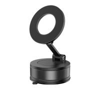 Genérico Car Phone Mount, Magnetic Dashboard, Foldable Cellphone Stand, Cradle Bracket for Urban Traffic Navigation, Truck, Car, SUV, Daily Commuting, 2.47x1.57x4.96 Inches, Black Colored