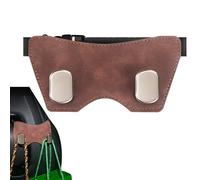 Genérico Car Purse Hook Headrest - PU Leather Zinc Alloy 15x8.5cm | Car Seat Hanger Hook, Automotive Seat Back Organizer | High Load-Bearing Hooks For Cars Seats Headrest Travel Daily Use