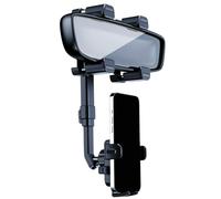 Genérico Car Rear View Mirror Phone Holder - PC Silicone ABS 18.4cm | Car Phone Mount, Anti Shake Rotatable Phones Holder Clip Stand | For Recording Driving Videos GPS Navigation Use