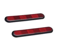 Genérico Car Reflective Stickers - Diamond Grade Oval Safety Reflector, Anti Collision Warning Strip, High Night Visibility Tape, Weatherproof Adhesive Signal, External Bumper Marker | For Trailers