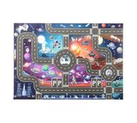 Genérico Car Rugs For Kids - Parking Map Carpets, Non-Slip City Road Map, Play Rug For Kids Boys & Girls, Playroom Bedroom Floor Mat, Toy Car Road Rug, Educational Fun Activity Carpet 33 X 22 Inch