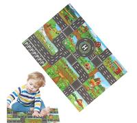 Genérico Car Rugs For Kids - Parking Map Carpets, Non-Slip City Road Map, Play Rug For Kids Boys & Girls, Playroom Bedroom Floor Mat, Toy Car Road Rug, Educational Fun Activity Carpet 33 X 22 Inch
