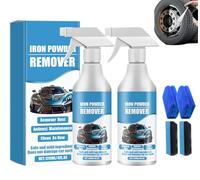 Genérico Car Rust & Iron Particle Remover Spray, Fast Acting Heavy Duty Metal Cleaner Rust Remover Spray, Rust Remover for Metal for Brake Dust, Wheel & Paint, for All Surfaces (2PCS)
