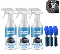 Genérico Car Rust & Iron Particle Remover Spray, Fast Acting Heavy Duty Metal Cleaner Rust Remover Spray, Rust Remover for Metal for Brake Dust, Wheel & Paint, for All Surfaces (3PCS)