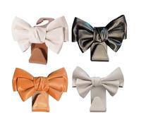 Genérico Car Seat Back Hooks - Leather Car Interior Hooks With Cute Bows | Multi-Functional Headrest | Organizer For Purses, Bags, Groceries - No More Clutter, Easy Install, Accessories