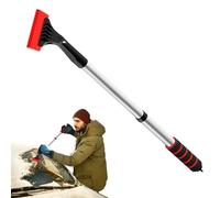 Genérico Car Snow Ice Scraper - Telescopic Aluminum Alloy Multi Functional Plow | Tendon Blade For Thick Ice Frost On Windshield SUVs Sedans, Portable Winter Auto Accessory