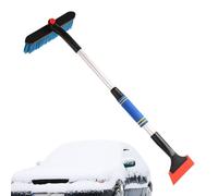 Genérico Car Snow Scraper Brush - Telescopic Winter Cleaning Tool with Extendable Handle and Soft Bristles, Function Ice Scraper and Snow Removal Brush Essential Accessory for Cold Weather Travel