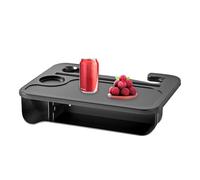 Genérico Car Steering Wheel Tray, Portable Vehicle Desk, Multi-Functional Auto Laptop Holder, Sided Food Drink Tabletop, Compact Workstation, Ideal for Travel Books Phones Meals