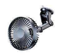 Genérico Car Suction Fan - Windshield Cooling Fan, Adjustable Rotating Air Fans | Telescopic Low Noise 3 Speed Compact Air Circulator for Car Interior Dashboard Ventilation Travel Accessory