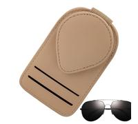 Genérico Car Sunglasses Holder, PU Leather Organizer, Sunglasses Clip with Secure Grip, Scratch Resistant Automotive Visor Accessory, Compact Storage Solution for Men Women Driver Teen Boy Girl