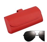 Genérico Car Sunglasses Holder Visor Mount - PU Leather 16.5x8x5cm 90g Glasses Case - Sunshade Clip Organizer For Eyewear Storage - Sunglass Box With Card Slots