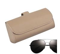 Genérico Car Sunglasses Holder Visor Mount - PU Leather 16.5x8x5cm 90g Glasses Case - Sunshade Clip Organizer For Eyewear Storage - Sunglass Box With Card Slots