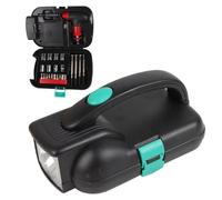 Genérico Car Tool Box Set, Portable Ergonomic Steel Tool Kit with LED Light, Multi-Purpose Hand Tools For Furniture, Projects, Car Repair, Garden, and Toy Assembly, 3.74x7.87x5.12in