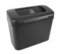 Genérico Car Trash Can, Leakproof Garbage Bin, 6.5x2.95x6.1 Inches Compact Organizer Design Automotive Waste Container, Rubbish Holder for Cars, Vehicles, SUV, RV, Sedans, Trucks, Color Black