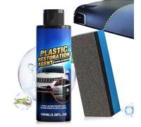 Genérico Car Trim Restorer - Trim Scratch Remover Kit, Interior Exterior Shine Dressing, Dashboard Steering Wheel Door Panel Detailing | Rubber Restoration Gloss Protector,for Vehicle Care