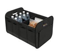 Generico Car Trunk Storage | Compartments Organizer For Trunk, Vehicle Grocery Holder Bin For Commuting Grocery Cargo Sedan Truck SUV RV Car Camping Travel Road Trip