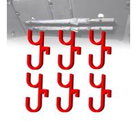 Genérico Car Umbrella Hook,2/4/6 Pack Car Umbrella Clip,Trunk Hooks Umbrella-Storage Hook Clip,Stable Installation,No Drilling/No Shaking/No Noise,Suitable for Any Vehicle (Red,6PCS)