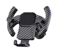 Genérico Car Vent Phone Holder, Retractable Air Mount, Cradle Stand, Steering Wheel Design Rack, Mobile Support for Automotive Truck Sedan RV Pickup Interior Dashboard Use, 4.72x3.35x3.74 Inches