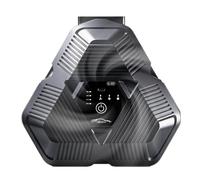 Genérico Car Window Cooling Fan - ABS Rechargeable Ventilation Exhaust System 20x19cm 4000mAh Battery 5V Triple Motor Design Single Piece - Interior Air Circulation - Vehicle Heat Reduction