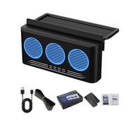 Genérico Car Window Fan - 3 Outlets Solar Powered Exhaust Radiator - Car Exhaust Fan for Improves Ventilation, Reduces Heat Build Up, Ideal for Highway, Road Trip, and Daily Driving Comfort