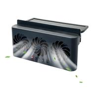 Genérico Car Window Fan, Auto Air Circulation Fan, Adorable Solar Three-Head Cooling Design, Ventilation Tool for Small Cars, Trucks and Sedans, Summer Coolings, 9.06x4.45x1.97 inches