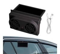 Generico Car Window Fan, Solar Powered, Electric Ventilator, Energy Saving Exhaust, Ventilation Rechargeable Cooling Design, Compact Black, Ideal for Travel, Outdoor, RV, Driving