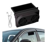 Genérico Car Window Fan Solar Powered, Rechargeable Exhaust Ventilator, Energy-Saving Electric Cooling System, Auto Heat Vent Function, Perfect for Travel, Outdoor, RV Driving, 6.3x3.94x1.38 inches