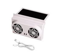 Genérico Car Window Fan, Solar Powered Ventilator, Electric Cooling Exhaust Design, Portable Sun-Powered Circulator for Truck, Outdoor, Driving, Vehicle Use, 6.3x3.94x1.38 Inches