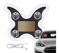 Genérico Car Window Light - 3.74 Inches, Butterfly Warning Light, Solar Car Lights, Vibration Sensor Lamp | Night Driving Safety Lights, LED Window Decoration For Exterior Vehicle Safety