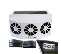 Genérico Car Window Vent Fan | Quiet 3-outlet Solar Exhaust Fan