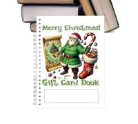 Genérico Card Book Christmas - Spiral Bound Seasonal Cash Holder and Greeting Cards Keeper | Organizer for Wedding Birthday College Holiday Festival Gathering School and Home Use