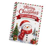 Generico Card Book, Spiral-Bound Holder Booklet, 7-Page Keepsake | Spiral-bound Christmas Gift Card Book Made From Paper For Home, School, Office, Dorms, Parties And Festive Gatherings