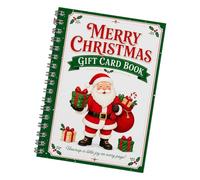 Generico Card Book, Spiral-Bound Holder Booklet, 7-Page Keepsake | Spiral-bound Christmas Gift Card Book Made From Paper For Home, School, Office, Dorms, Parties And Festive Gatherings