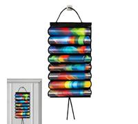 Genérico Card Game Mat Holder, 8-Slot Storage Bag, Wall Mount Organizer with Hook, Space-Saving Container53.5x39.5cm/21.06x15.55 Inches for Dorm RV Bedroom Camping Non-Woven Fabric/PVC