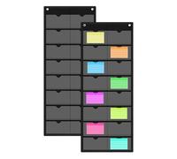 Genérico Card Sleeve Organizer, Index Storage Folder, 28.35x11.61in 16 Slot Clear Quick Access Holder System with Sturdy PVC Protection, Efficient Flashcard Sorting Design, Study Offices Use