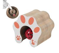 Genérico Cardboard Cat Scratcher - 2.36 Inches Cat Accordion Toy with Ball,Pet Supplies for Exercise Mental Stimulation Hunting Simulation Training Indoor Outdoor Living Room Travel Boredom