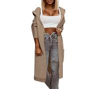 Genérico Cardigan De Lana Mujer, Chaqueta De Lana Corta Mujer,Simply Live Long Mujer Sudadera con Capucha SuéTer De Punto CáRdigan Personalizado Casual