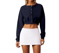 Genérico Cardigan De Lana Mujer, Chaqueta Punto Mujer,CáRdigan Ligero Y Acogedor para Principios De OtoñO Chaqueta Corta Abotonada para Uso Casual Y Actividades Al Aire Libre