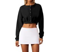 Genérico Cardigan De Lana Mujer, Chaqueta Punto Mujer,CáRdigan Ligero Y Acogedor para Principios De OtoñO Chaqueta Corta Abotonada para Uso Casual Y Actividades Al Aire Libre