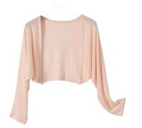 Genérico Cárdigan De Mujer, Top De Manga Larga para Mujer, Cárdigan Bolero Corto Liso para Vestido, Tops Transparentes con Abertura Frontal para Mujer, Ideales para Fiestas De Noche Y Bodas, Colo