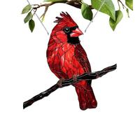 Genérico CardinalBird Pendant - 20cm, Acrylic, Red Bird Birds For Crafts | 2D Flat Pendant Holiday Decoration, Christmas Tree Red Bird, For Garden Window Party Winter Holiday Home Wall Car