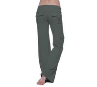 Genérico Cargo Yoga Pants Women Soft Wide Leg Plus Size Lounge Sports Trousers with 4 Pockets Cargos Y2k High Waisted Sweatpants (Gray/B,S)