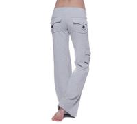 Genérico Cargo Yoga Pants Women Soft Wide Leg Plus Size Lounge Sports Trousers with 4 Pockets Cargos Y2k High Waisted Sweatpants (Gray/A,XL)