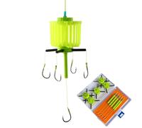 Generico Carp Fishing Feeder, Bait Cage Hooks, Edge Feeder Rig, Spring Lure Basket, Interactive Weighted Metal Trap with Edge Hooks, Angler Fishing Equipment for Men 1.97x1.65x1.65 Inches
