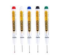 Genérico Carpenter Deep Hole Marker Pen - Long Nib Fine Point Tool for Precision Marking | Ergonomic Body with Pocket Clip, Suitable for Metal Wood Crafting and Construction Layout Projects 0.79 in