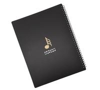 Genérico Carpeta Organizadora de Partituras A4 Negra Construcción Resistente y Múltiples Insertos para Almacenamiento de Libros de Piano y Lecciones de Guitarra