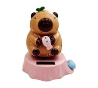 Genérico Carpincho Oscilante Solar - para Salpicadero De Coche, Figura De Animal | Juguete De Movimiento De Energía Cinética con Energía Solar, Accesorio De Tablero De Tablero Oscilante Automa